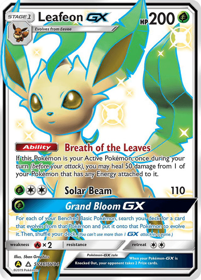 Leafeon-GX — Hidden Fates Shiny Vault #SV46