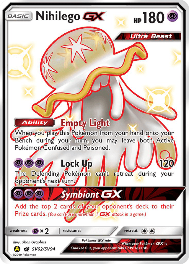 Nihilego-GX — Hidden Fates Shiny Vault #SV62