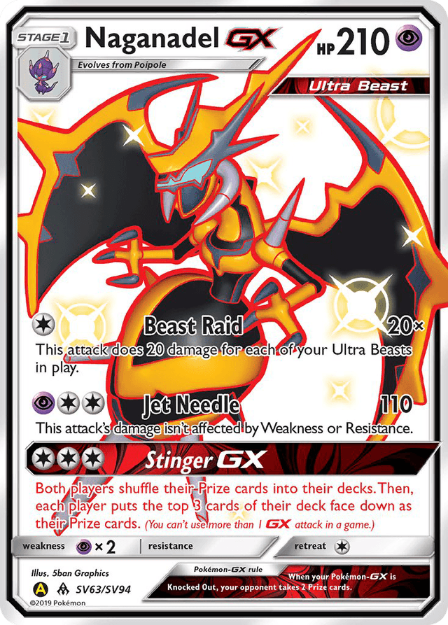 Naganadel-GX — Hidden Fates Shiny Vault #SV63