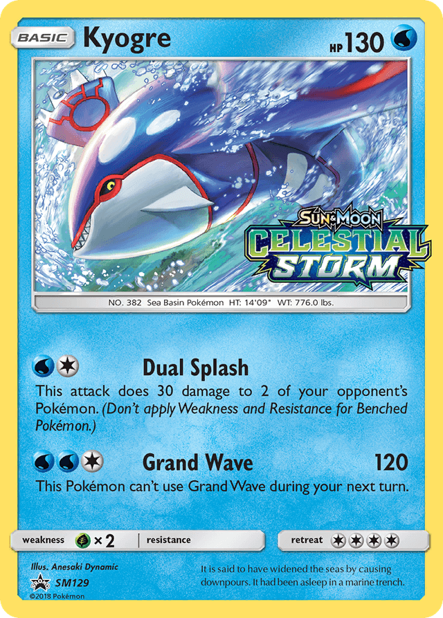 Kyogre — SM Black Star Promos #SM129