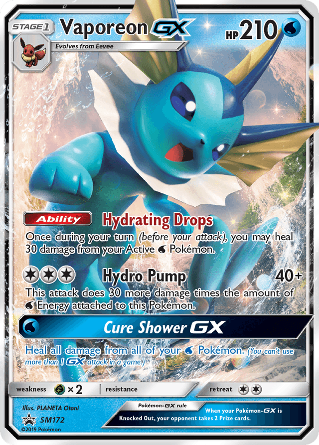 Vaporeon-GX — SM Black Star Promos #SM172