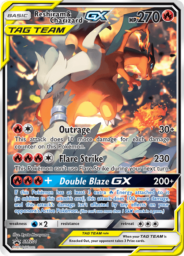 Reshiram & Charizard-GX — SM Black Star Promos #SM201