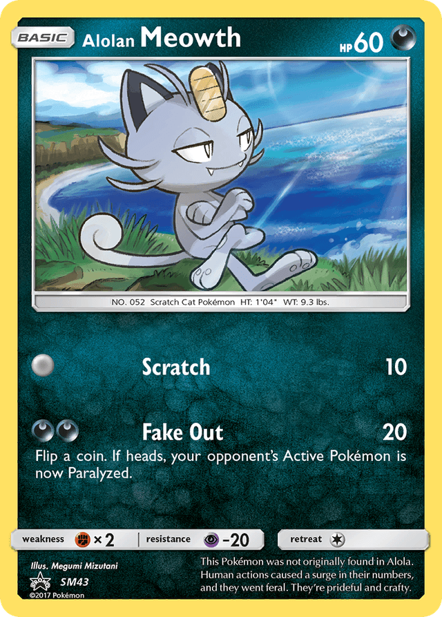 Alolan Meowth — SM Black Star Promos #SM43