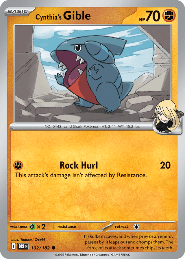 Cynthia's Gible — Destined Rivals #102