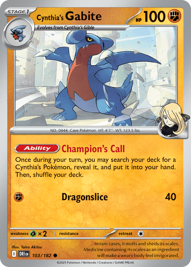 Cynthia's Gabite — Destined Rivals #103
