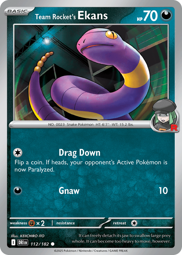 Team Rocket's Ekans — Destined Rivals #112