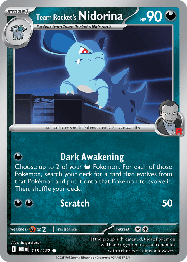 Team Rocket's Nidorina — Destined Rivals #115