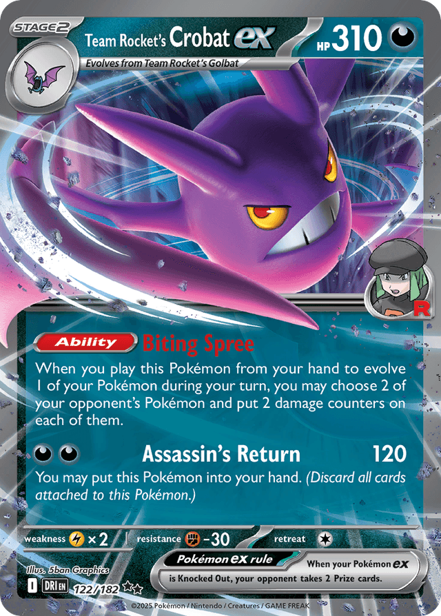 Team Rocket's Crobat ex — Destined Rivals #122