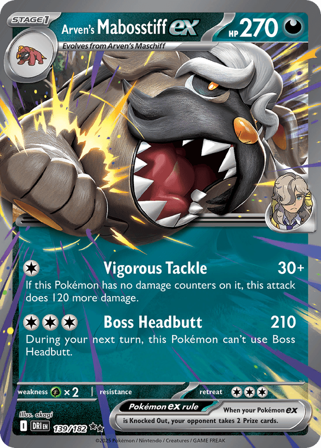 Arven's Mabosstiff ex — Destined Rivals #139