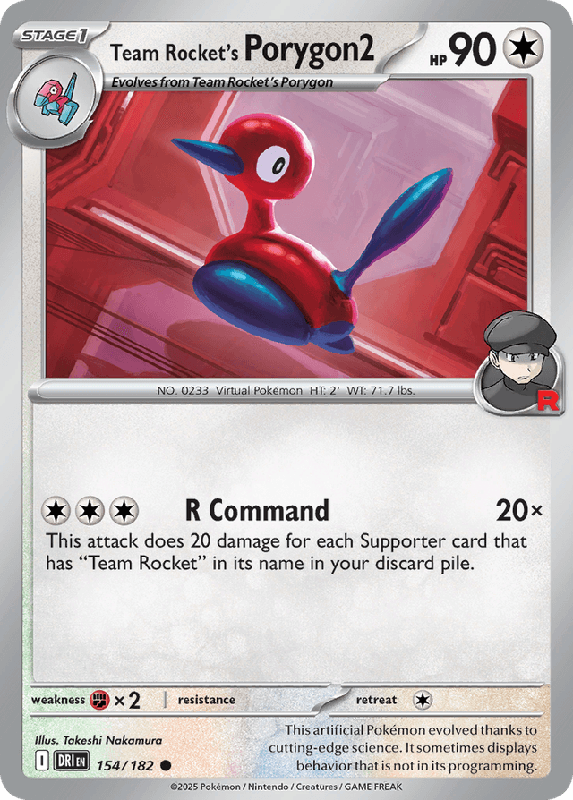 Team Rocket's Porygon2 — Destined Rivals #154