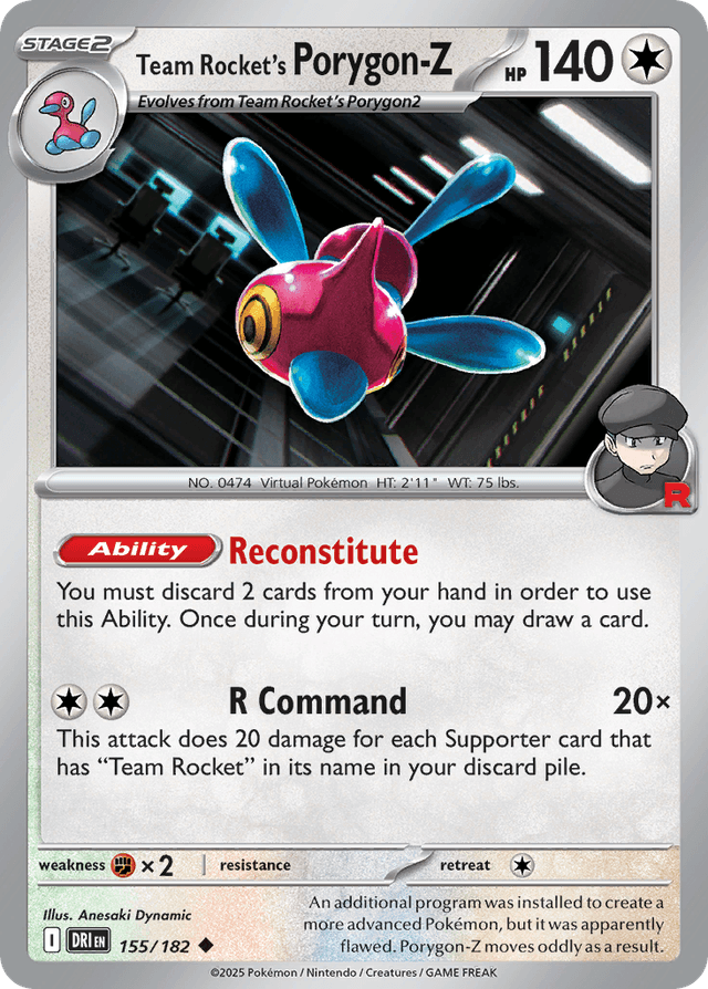Team Rocket's Porygon-Z — Destined Rivals #155