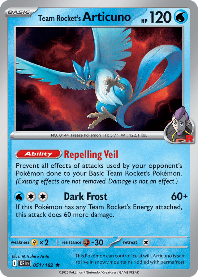 Team Rocket's Articuno — Destined Rivals #51