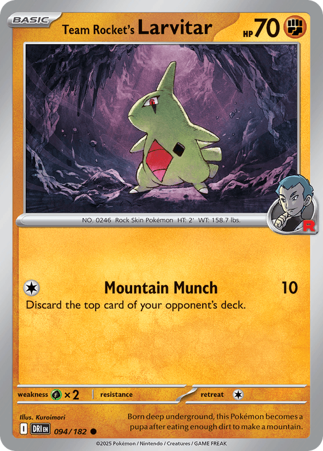 Team Rocket's Larvitar — Destined Rivals #94
