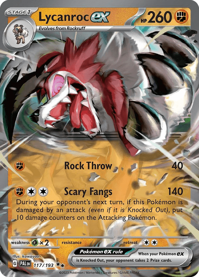 Lycanroc ex — Paldea Evolved #117