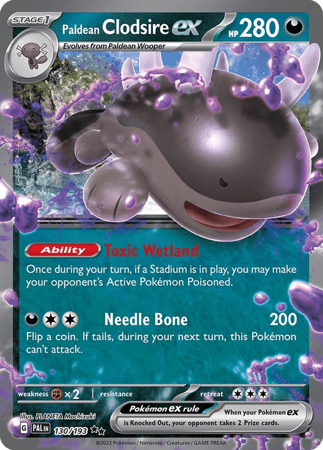 Paldean Clodsire ex — Paldea Evolved #130