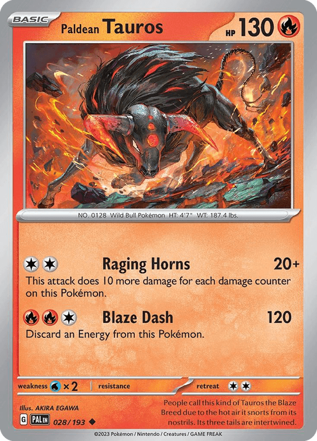 Paldean Tauros — Paldea Evolved #28