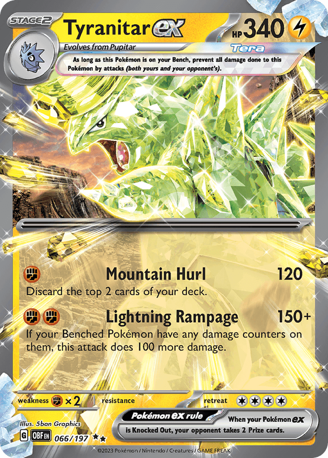 Tyranitar ex — Obsidian Flames #66