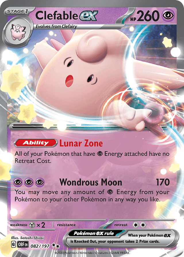 Clefable ex — Obsidian Flames #82