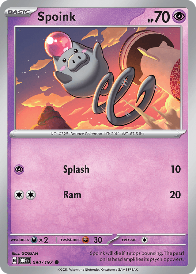 Spoink — Obsidian Flames #90