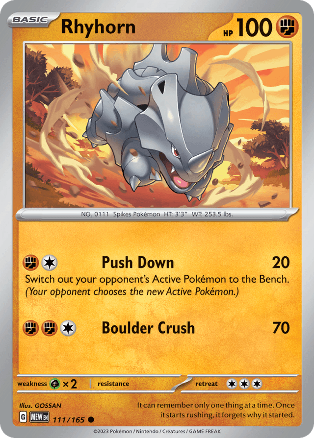 Rhyhorn — 151 #111