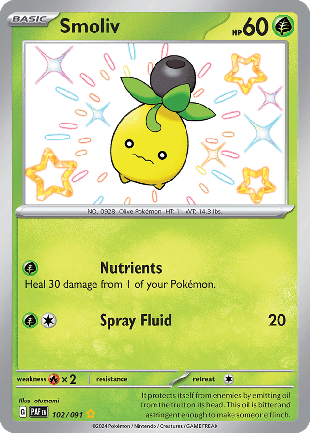 Smoliv — Paldean Fates #102