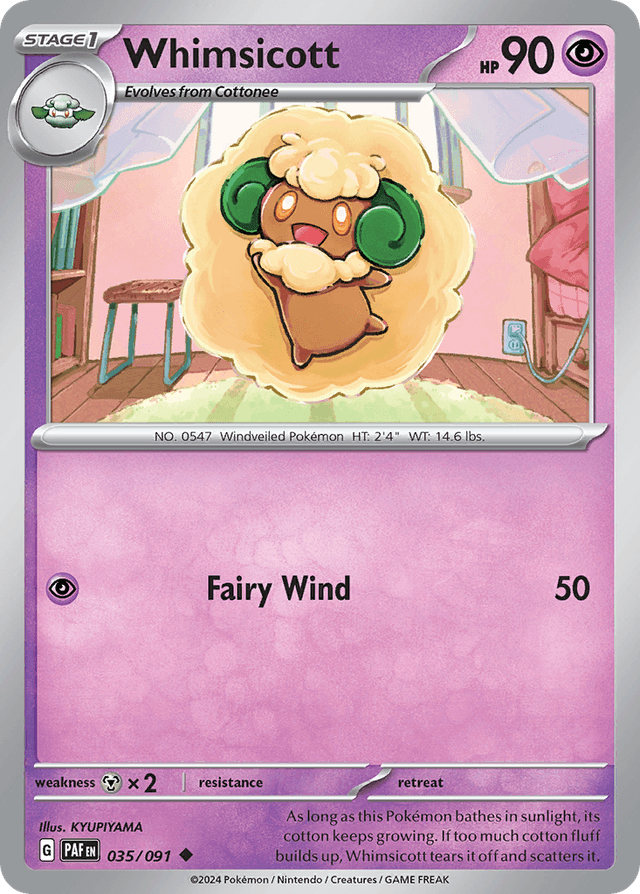 Whimsicott — Paldean Fates #35
