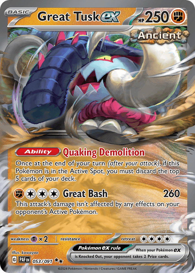 Great Tusk ex — Paldean Fates #53
