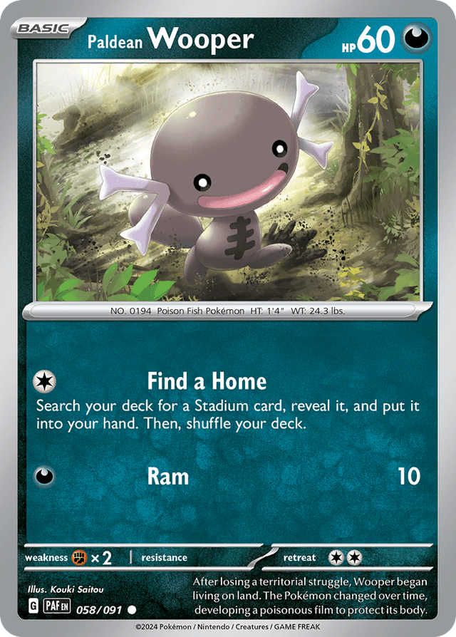 Paldean Wooper — Paldean Fates #58