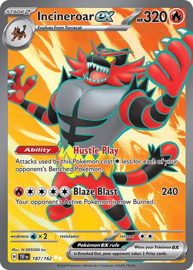 Incineroar ex — Temporal Forces #187