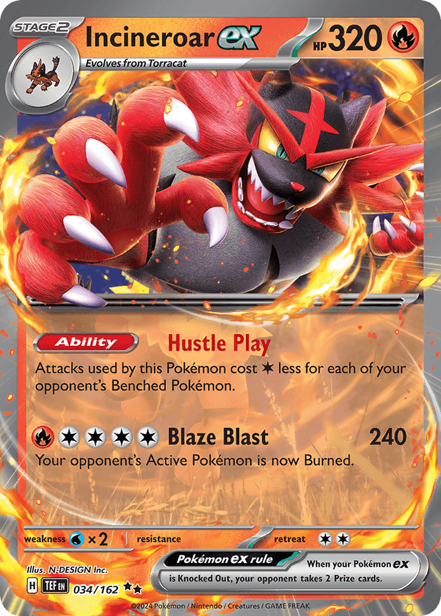 Incineroar ex — Temporal Forces #34