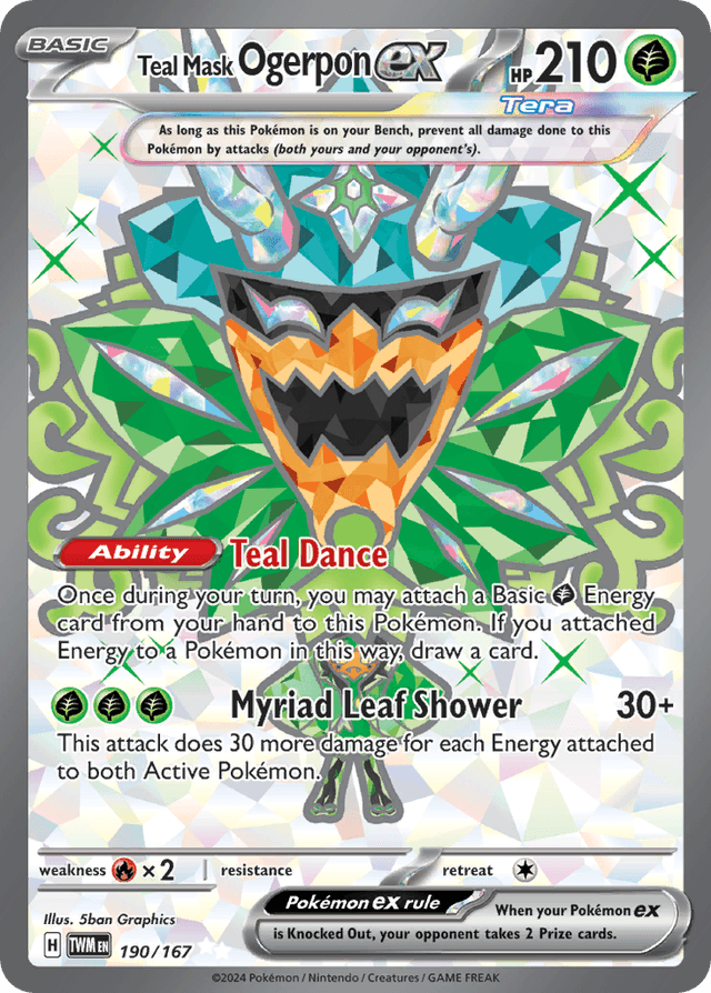 Teal Mask Ogerpon ex — Twilight Masquerade #190