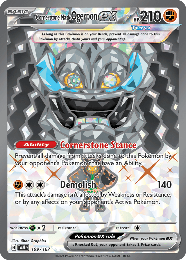 Cornerstone Mask Ogerpon ex — Twilight Masquerade #199