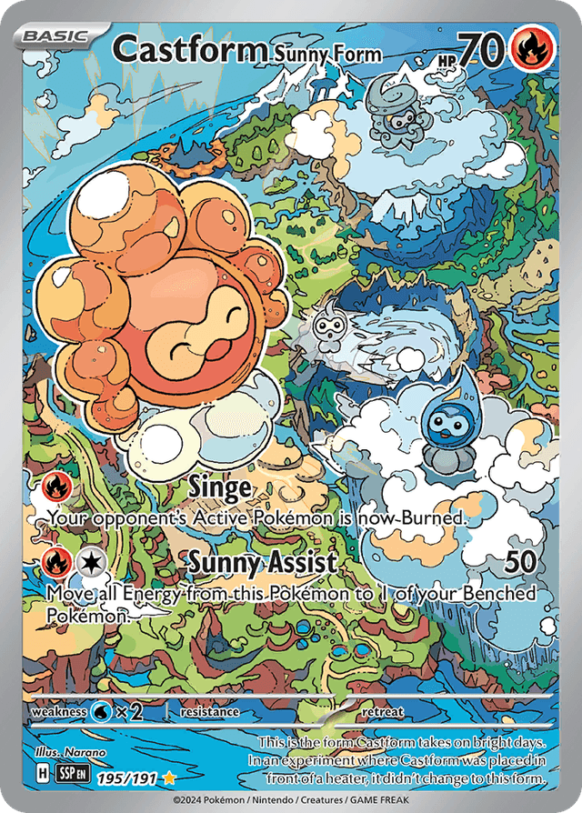 Castform Sunny Form — Surging Sparks #195