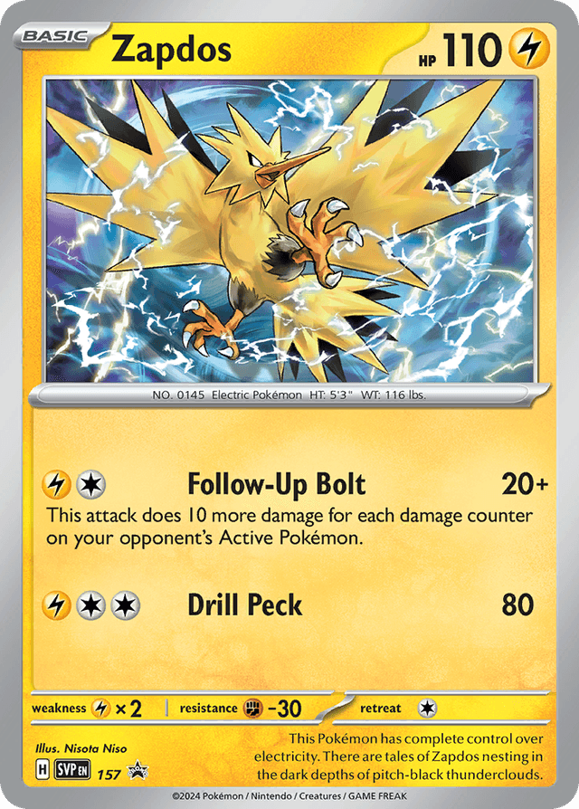 Zapdos — Scarlet & Violet Black Star Promos #157