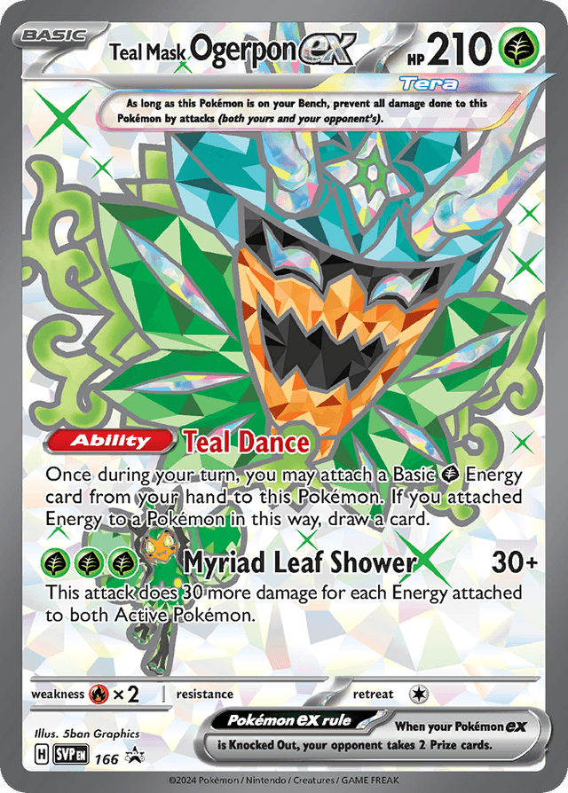 Teal Mask Ogerpon ex — Scarlet & Violet Black Star Promos #166