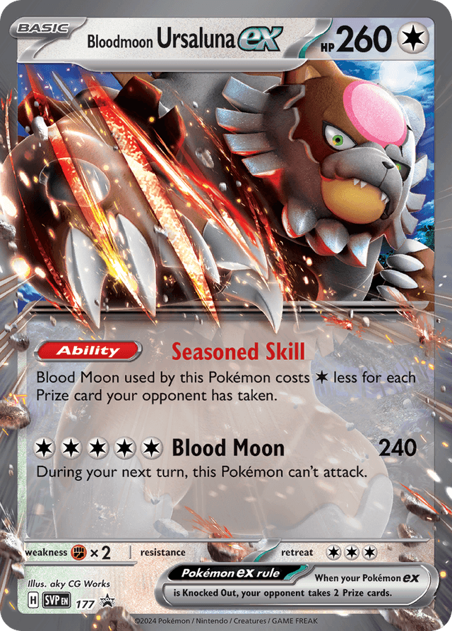 Bloodmoon Ursaluna ex — Scarlet & Violet Black Star Promos #177