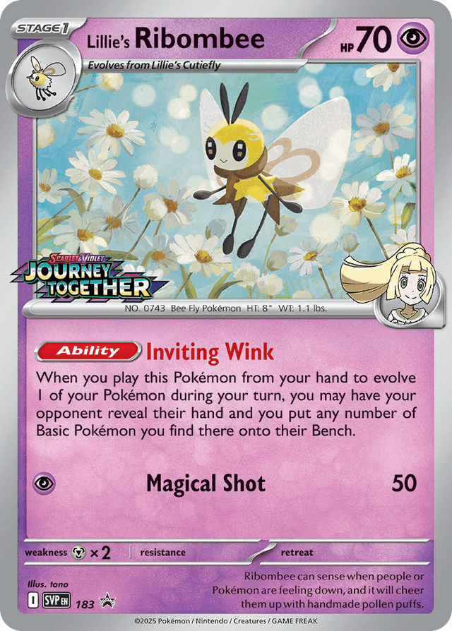 Lillie's Ribombee — Scarlet & Violet Black Star Promos #183