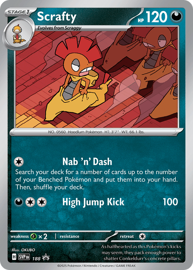 Scrafty — Scarlet & Violet Black Star Promos #188