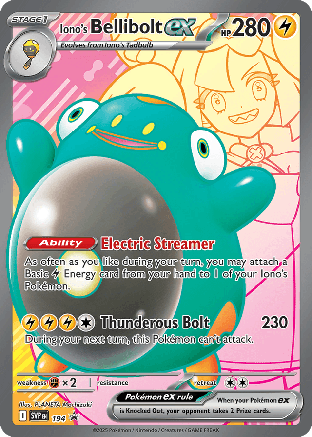 Iono's Bellibolt ex — Scarlet & Violet Black Star Promos #194