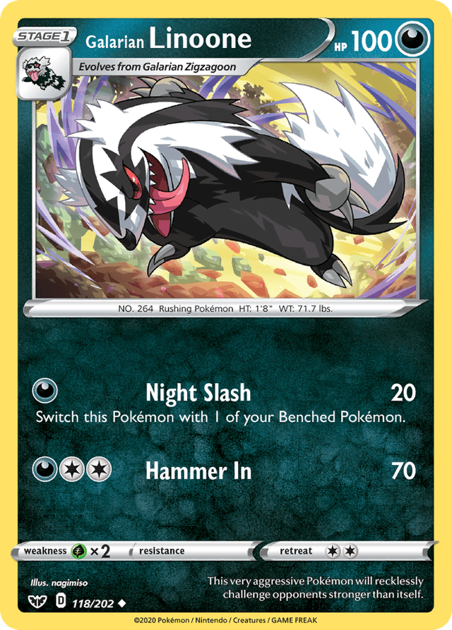 Galarian Linoone — Sword & Shield #118