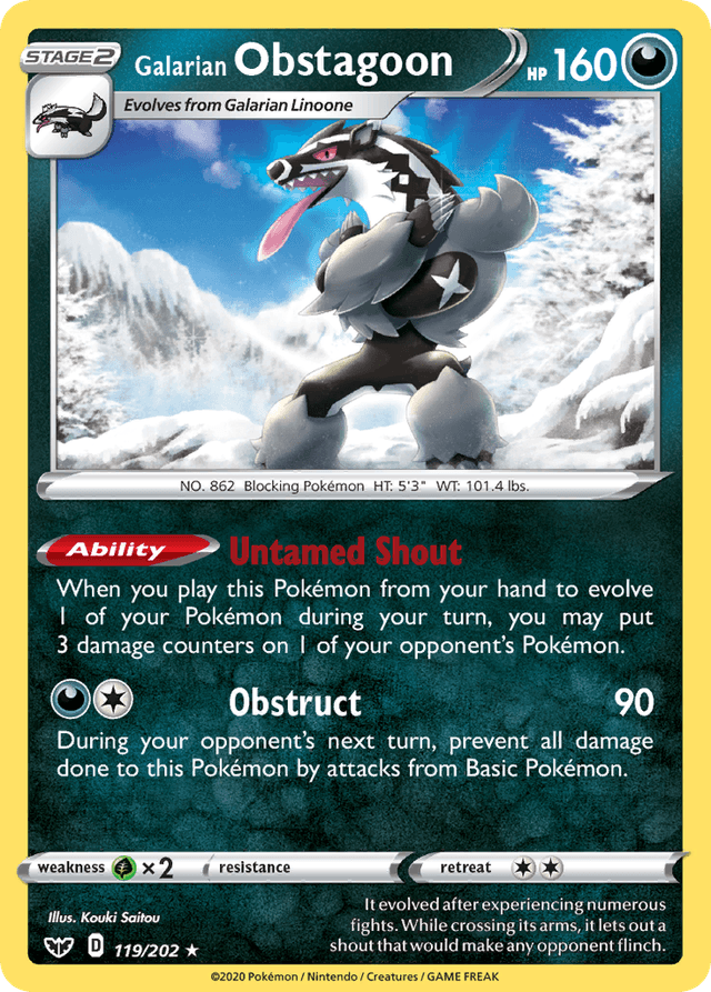 Galarian Obstagoon — Sword & Shield #119