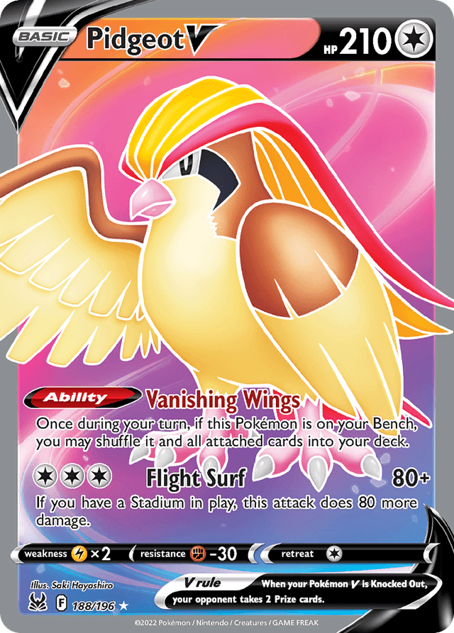 Pidgeot V — Lost Origin #188