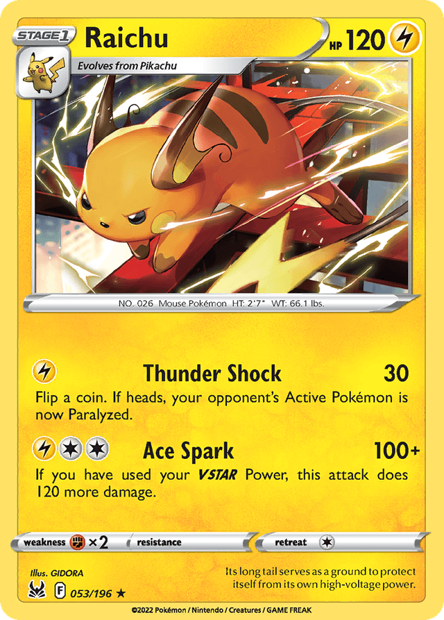 Raichu — Lost Origin #53