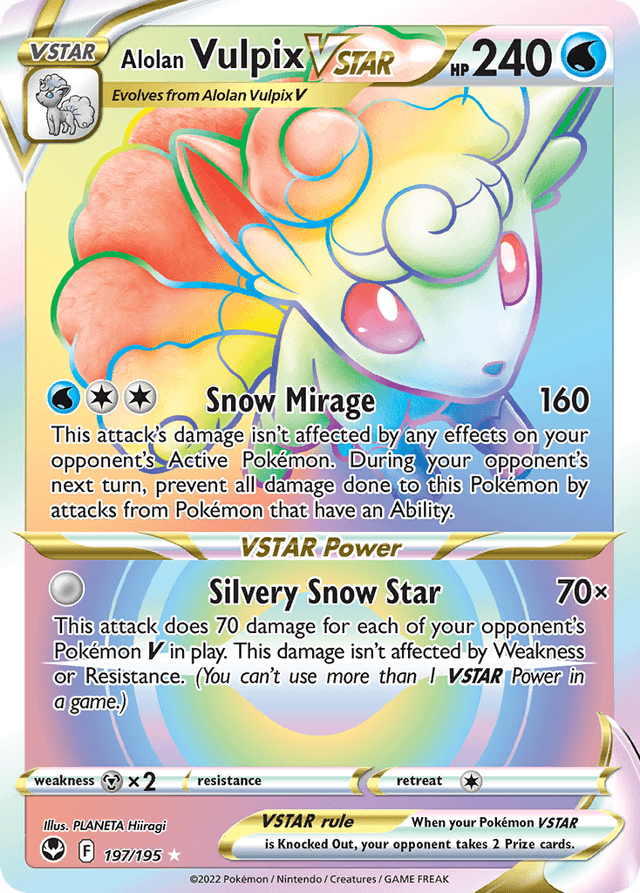 Alolan Vulpix VSTAR — Silver Tempest #197
