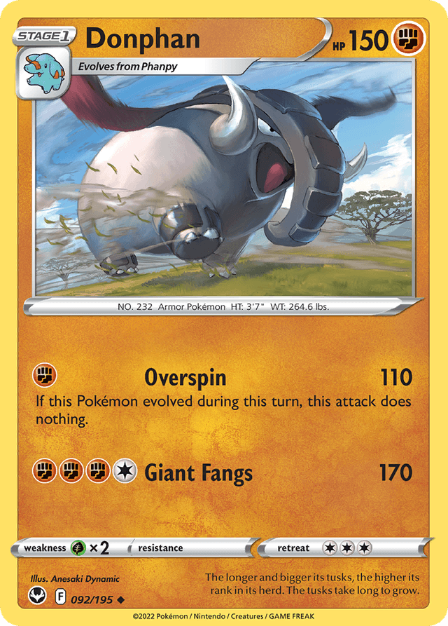 Donphan — Silver Tempest #92