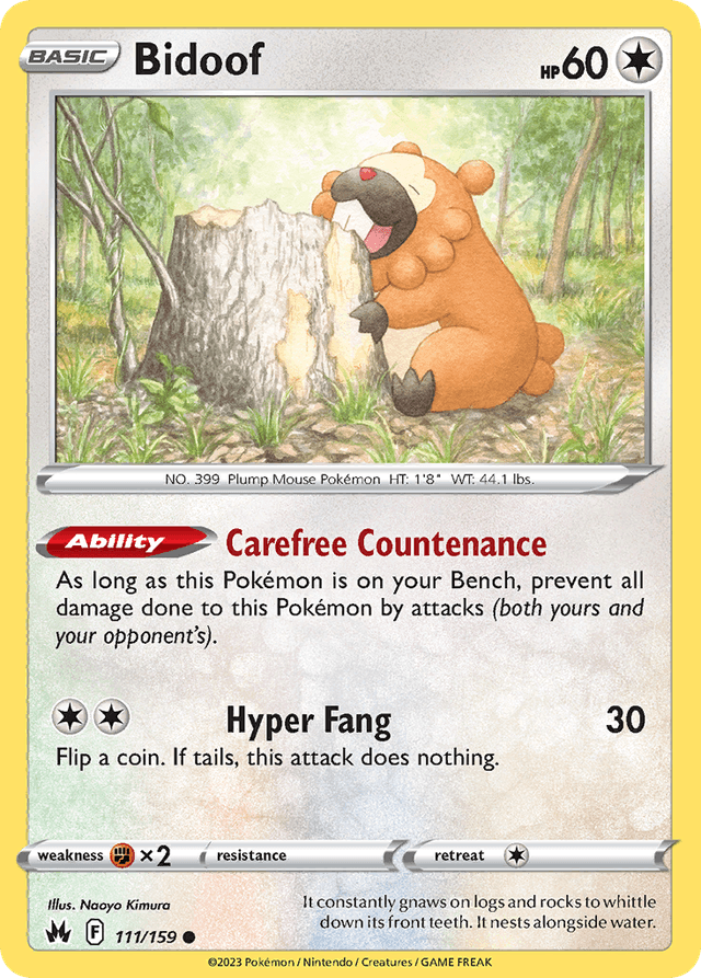 Bidoof — Crown Zenith #111