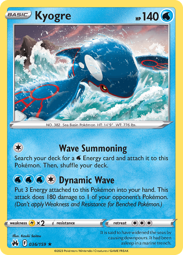 Kyogre — Crown Zenith #36