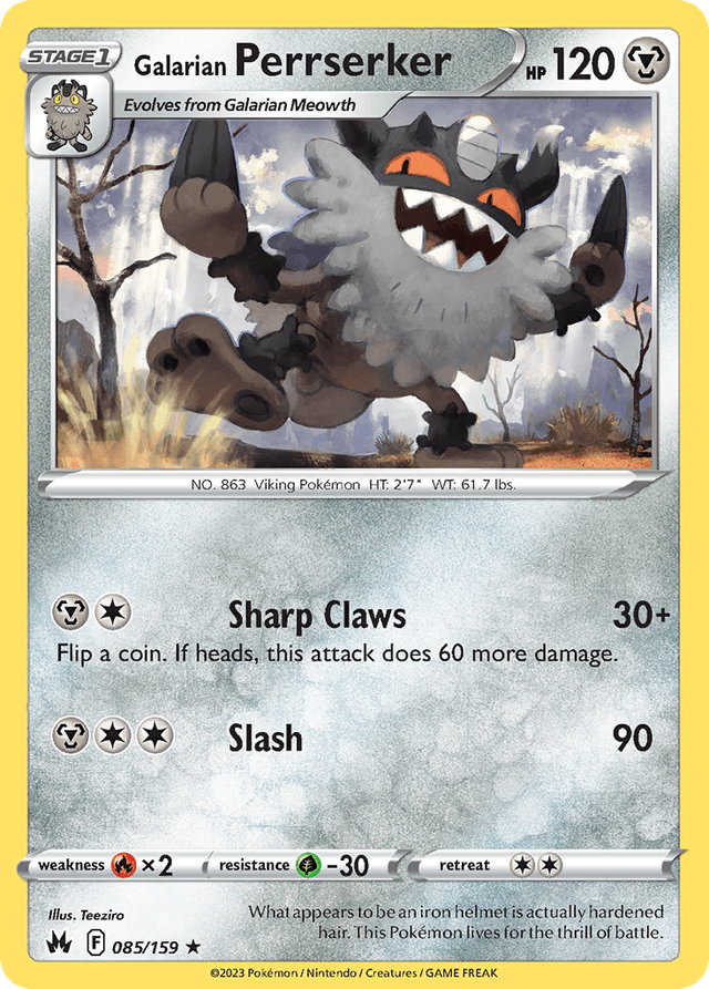 Galarian Perrserker — Crown Zenith #85