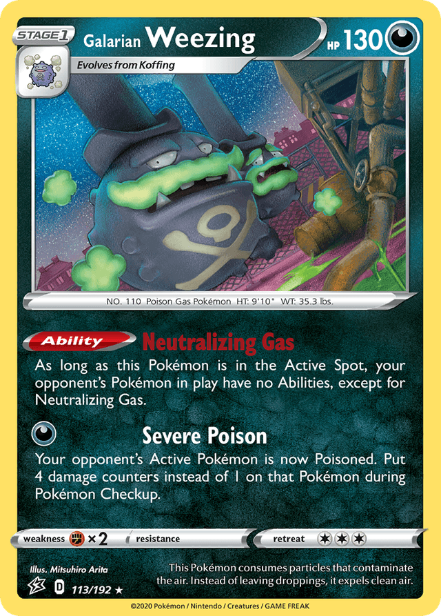 Galarian Weezing — Rebel Clash #113