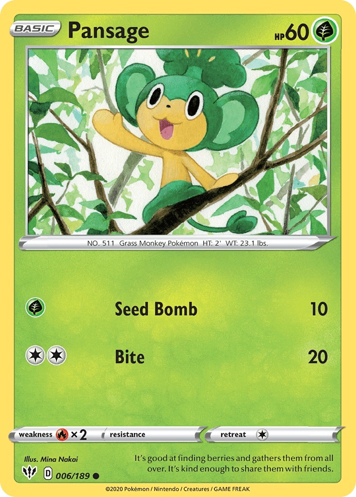 Pansage — Darkness Ablaze #6